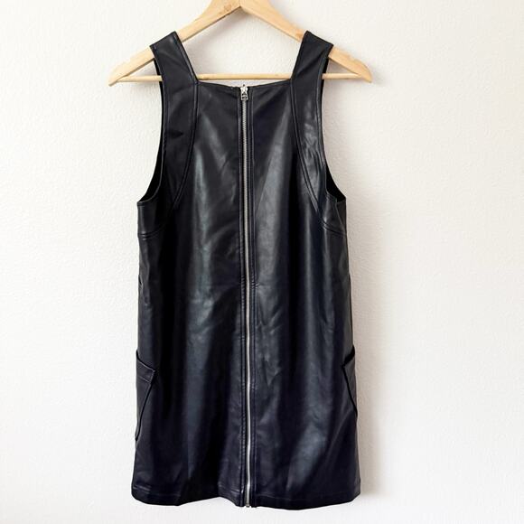 MAEVE x ANTHROPOLOGIE | Sleeveless Faux Vegan Leather Mini Shift Dress | Medium - Picture 3 of 7